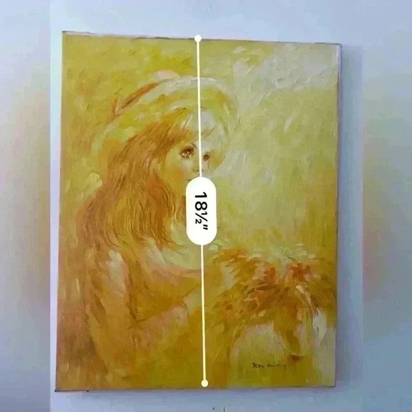 Beautiful Roy Austin Original Handmade Painting Blonde Girl - Picture 13 of 14